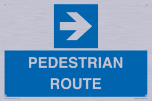 PEDESTRIAN ROUTE - right arrow